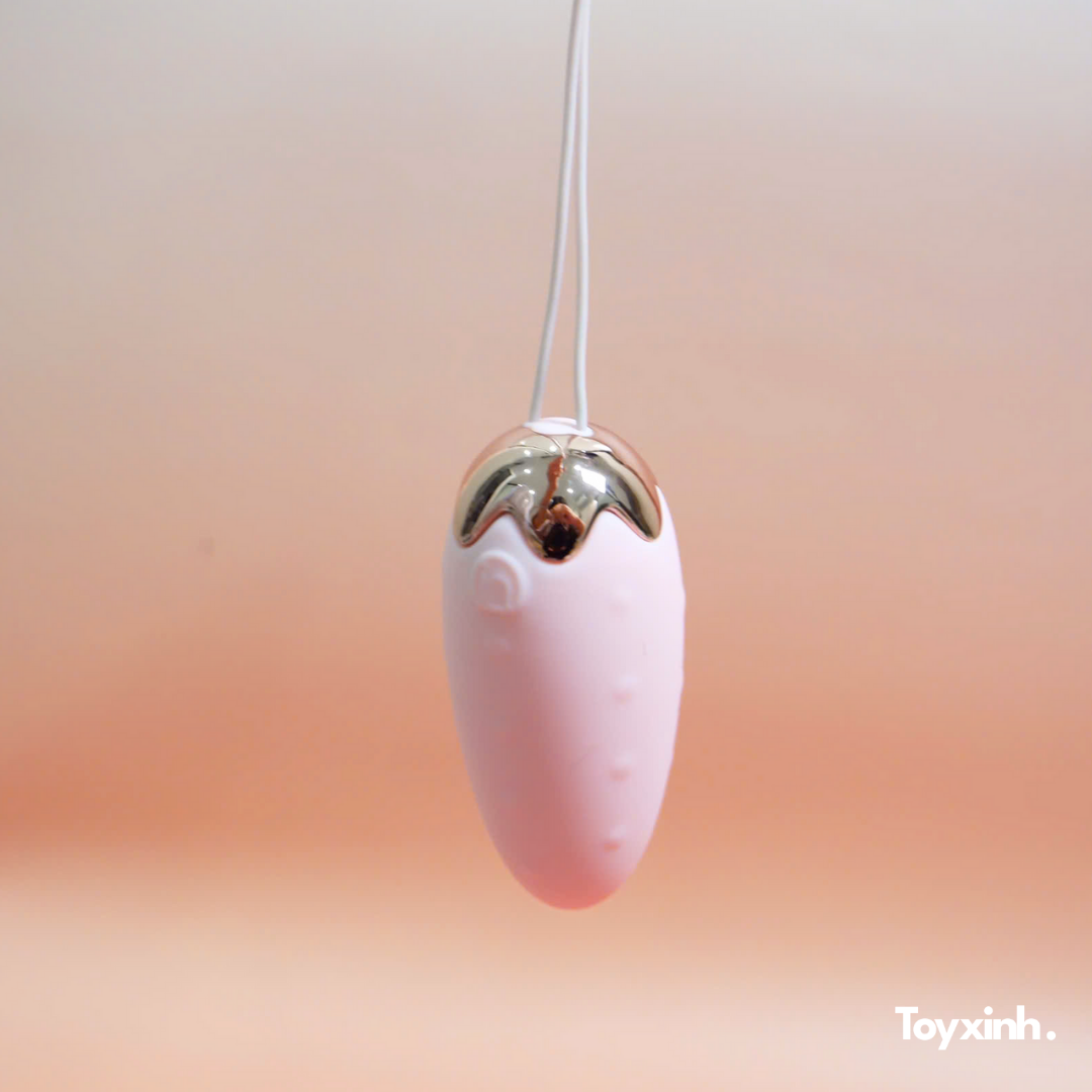 TRỨNG RUNG TRÁI DÂU SWEET STRAWBERRY ĐIỀU KHIỂN TỪ XA QUA APP 20 CHẾ ĐỘ