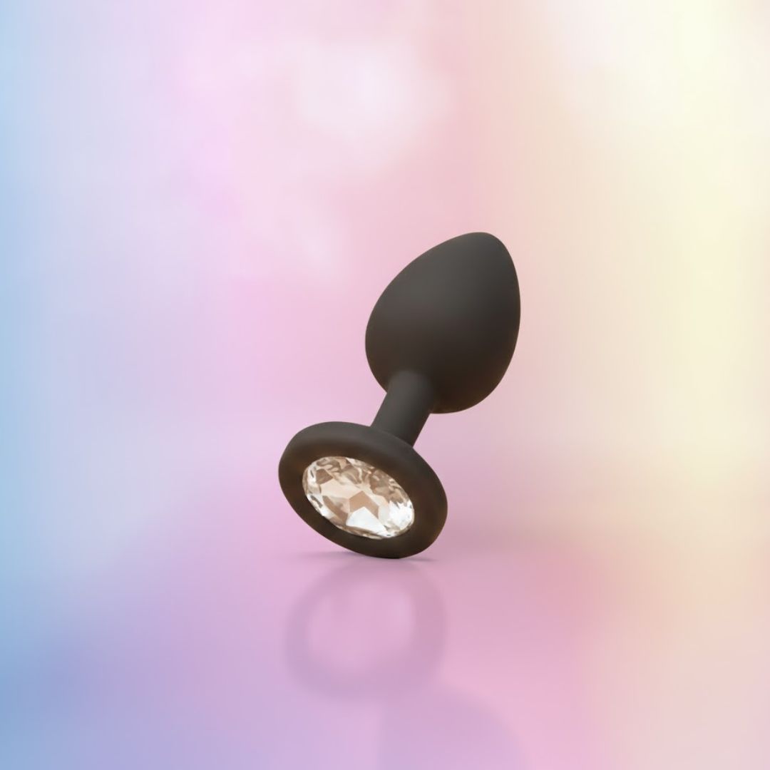 BUTTPLUG SILICONE ĐÍNH ĐÁ HUSH
