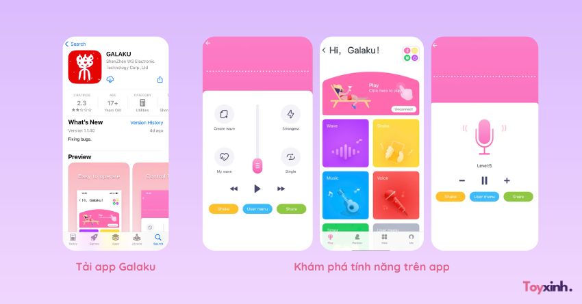 TOP 5 TRỨNG RUNG GALAKU ĐIỀU KHIỂN TỪ XA QUA APP