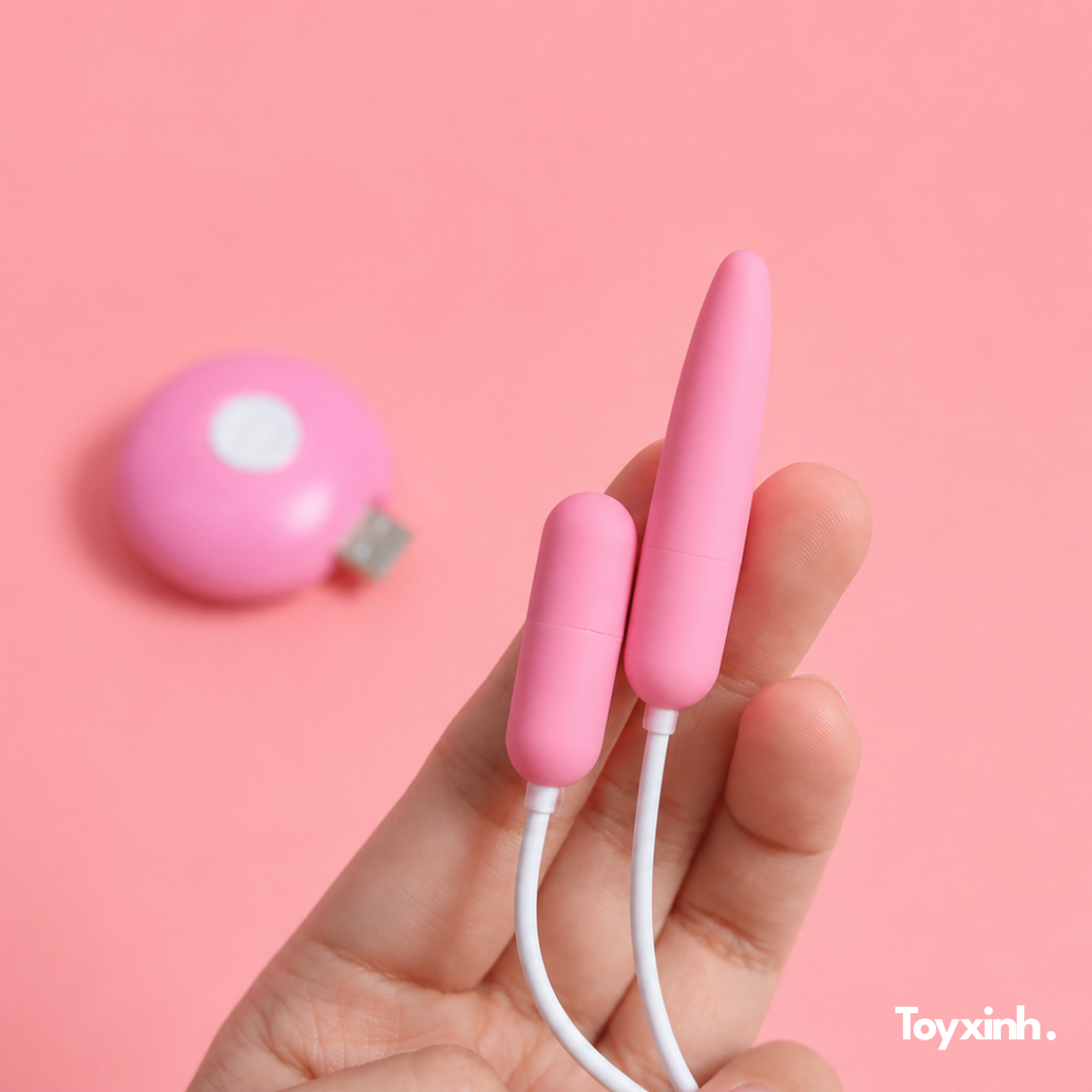 TRỨNG RUNG MINI MUSE CÓ DÂY ĐIỀU KHIỂN TỪ XA REMOTE 20 CHẾ ĐỘ