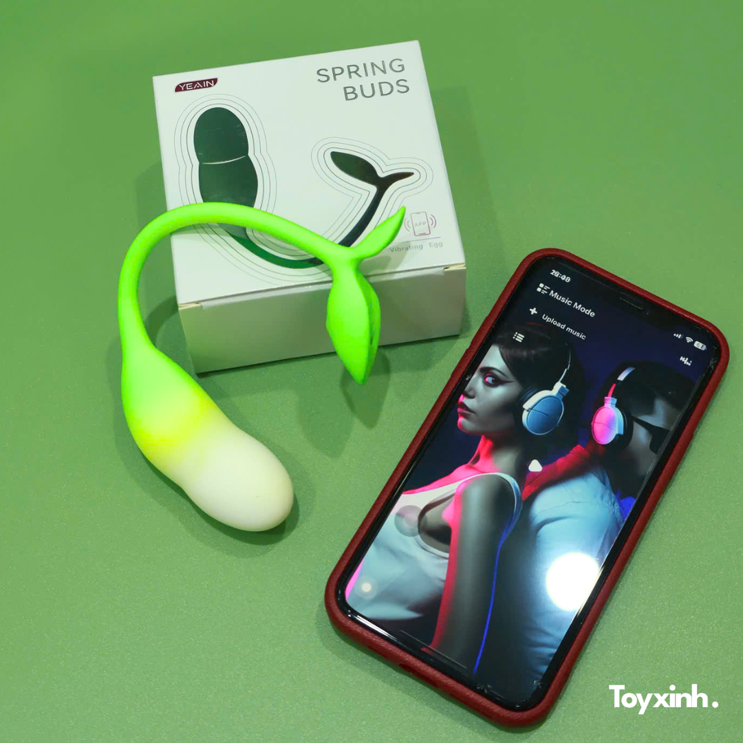 TRỨNG RUNG SPRING BUDS ĐIỀU KHIỂN TỪ XA QUA APP 9 CHẾ ĐỘ MẠNH MẼ