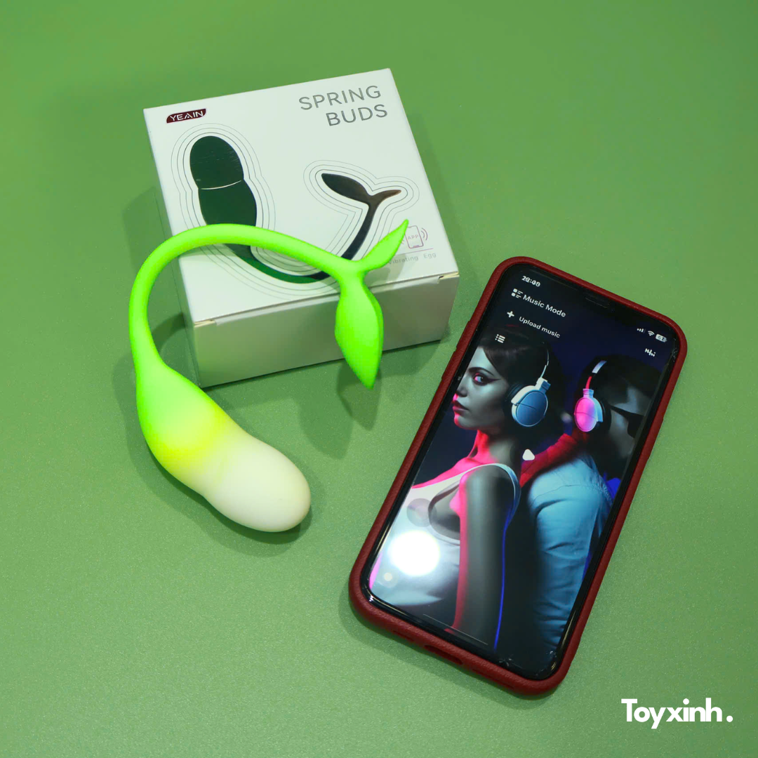 TRỨNG RUNG SPRING BUDS ĐIỀU KHIỂN TỪ XA QUA APP 9 CHẾ ĐỘ MẠNH MẼ