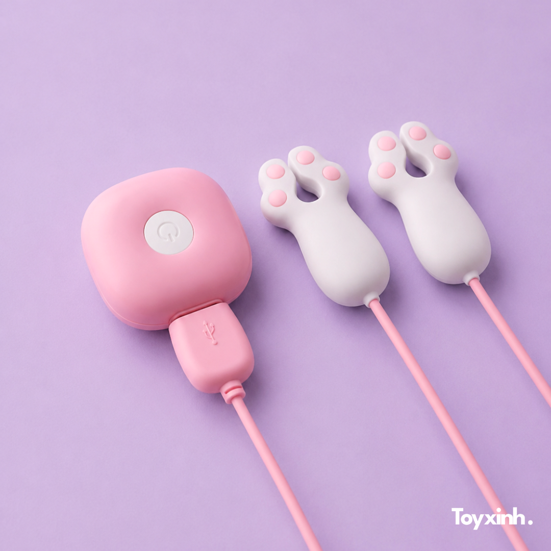 MÁY RUNG KẸP TI PURRPAW CLIPS ĐIỀU KHIỂN TỪ XA REMOTE 10 CHẾ ĐỘ