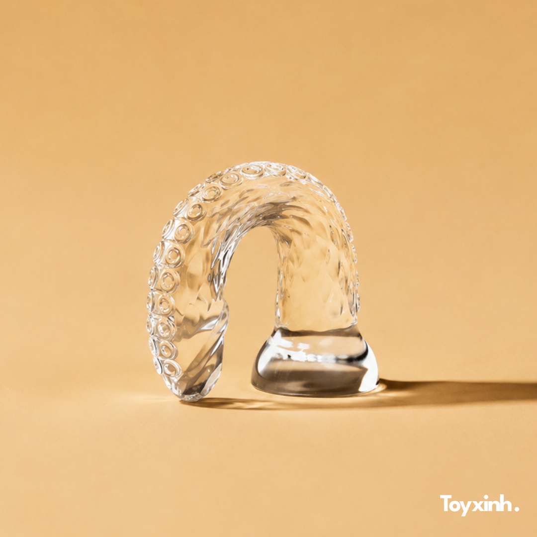 DILDO TRONG SUỐT CRYSTALIS OCTO