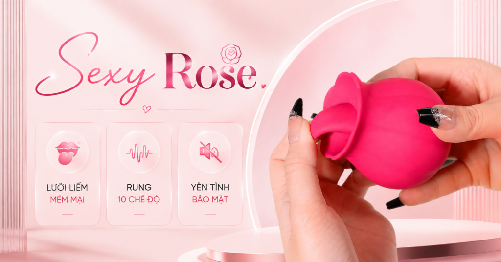 Máy liếm hoa hồng Sexy Rose ngụy trang 10 chế độ